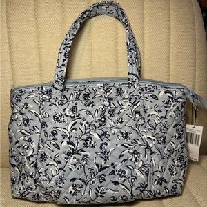 NWT VERA BRADLEY | perennials gray - pleated multi-strap satchel